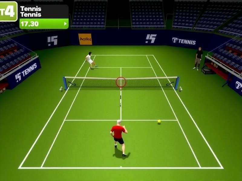 Intense Tennis Titan Match in Progress Tennis Titan Gameplay Screenshot